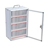 Cell Phone Locker, Portable Phone Storage Cabinet with Handle and Safety Lock Aluminum Alloy Pocket Chart Locked Cell Phone Jail Lock Box for School Classroom Office Exam 48