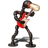NOMGEG Music Electric Guitar Table Lamp - Cool Stuff for Man Cave Room Desk Art Decor - Steampunk Pi