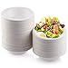 Fuyit 150 Count Disposable Bowl, 12 oz, Natural Compostable Biodegradable Sugarcane Paper Soup Bowls, Eco-Friendly, Microwavable and Leakproof Tableware for Hot and Cold Foods (White)