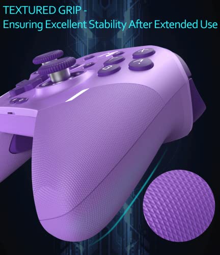 Mobapad Elite Wireless Switch Controller For Nintendo Switch Pro/Lite/Oled, Hd Rumble Controller For Pc Android Ios Macos Steam Deck, Local Macro & Turbo, Alps Joysticks & Mechanical Face Buttons (Lavender) #TOP7