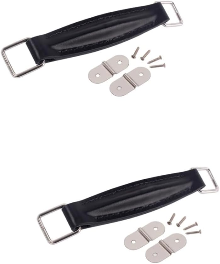 Hemoton 2pcs Vintage Style Guitar Amplifier Strap Deluxe Audio Strap Pu Leather Handle for Guitar