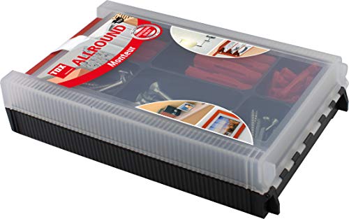 TOX Sortiment Monteur Allround 132 tlg, mit Allzweckdübel Tri 5x31 mm, 6x36 mm, 8x51 mm + perfekt abgestimmte Schrauben, 094901081