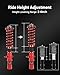 EVIL ENERGY Coilovers Compatible for Toyota Corolla E90 AE92 1987-1992, E100 AE101 1991–1998, E110 AE111 1995-2002, Height Adjustable Lowering Kit, Twin-Tube Coilovers Suspension Kit, Red
