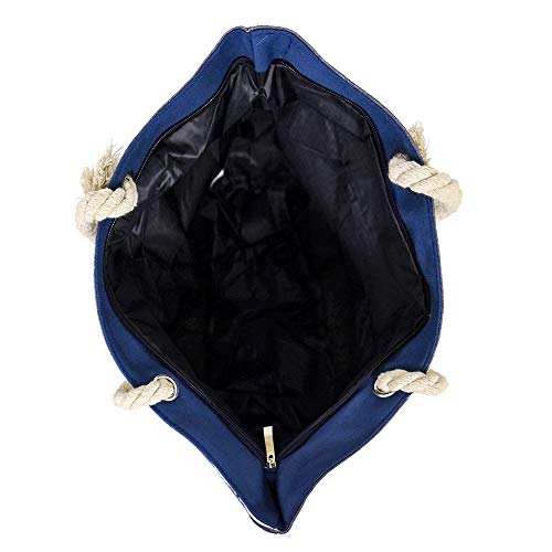 Large Beach Travel Canvas Tote Cute Shoulder Shopping Bag4