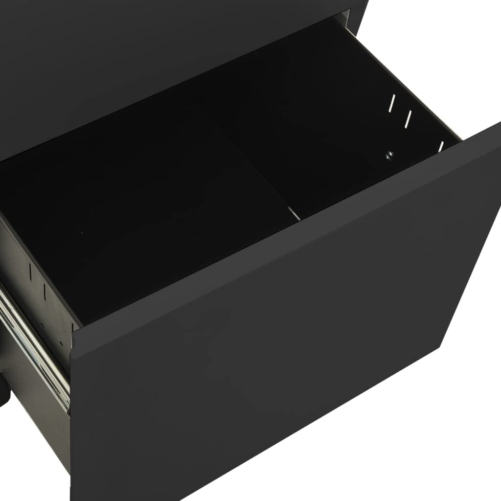vidaXL Schedario Mobile Antracite 39x45x67 cm in Acciaio