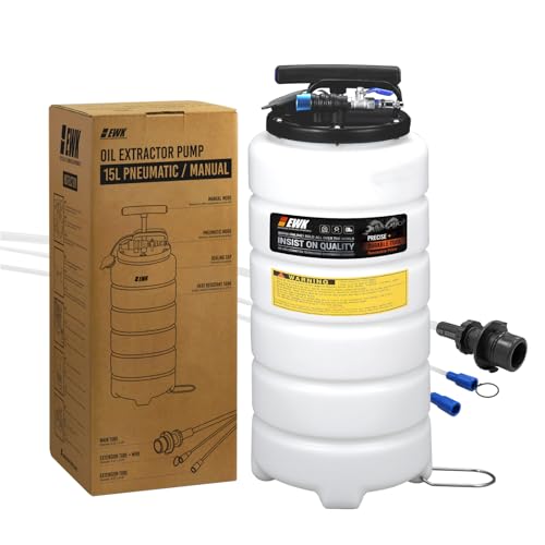 EWK 15L Pneumatic/Manual Oil Extractor Pump, Fluid Evacuator for Oil Change, Large Capacity Vacuum...