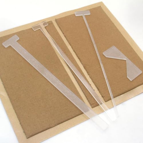 KIBBEH 4er-Pack Buchdeckel-Führungswerkzeug, transparentes Acryl-Buchbindewerkzeug für Anfänger, Buchbindedeckel-Werkzeug für Alben, Tagebücher, Planer und das Herstellen von Buchdeckeln.