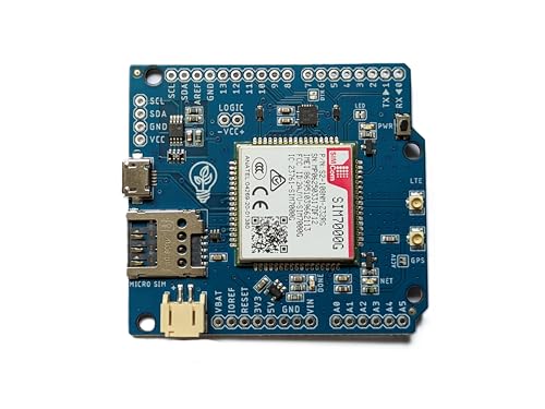 Botletics SIM7000 LTE CAT-M1 NB-IoT Cellular + GPS + Antenna Shield Kit for Arduino (SIM7000G)