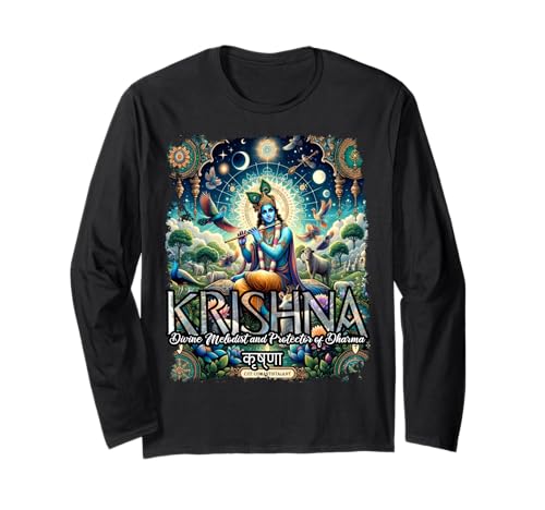Krishna Hindu God Mythology Deity India Long Sleeve T-Shirt