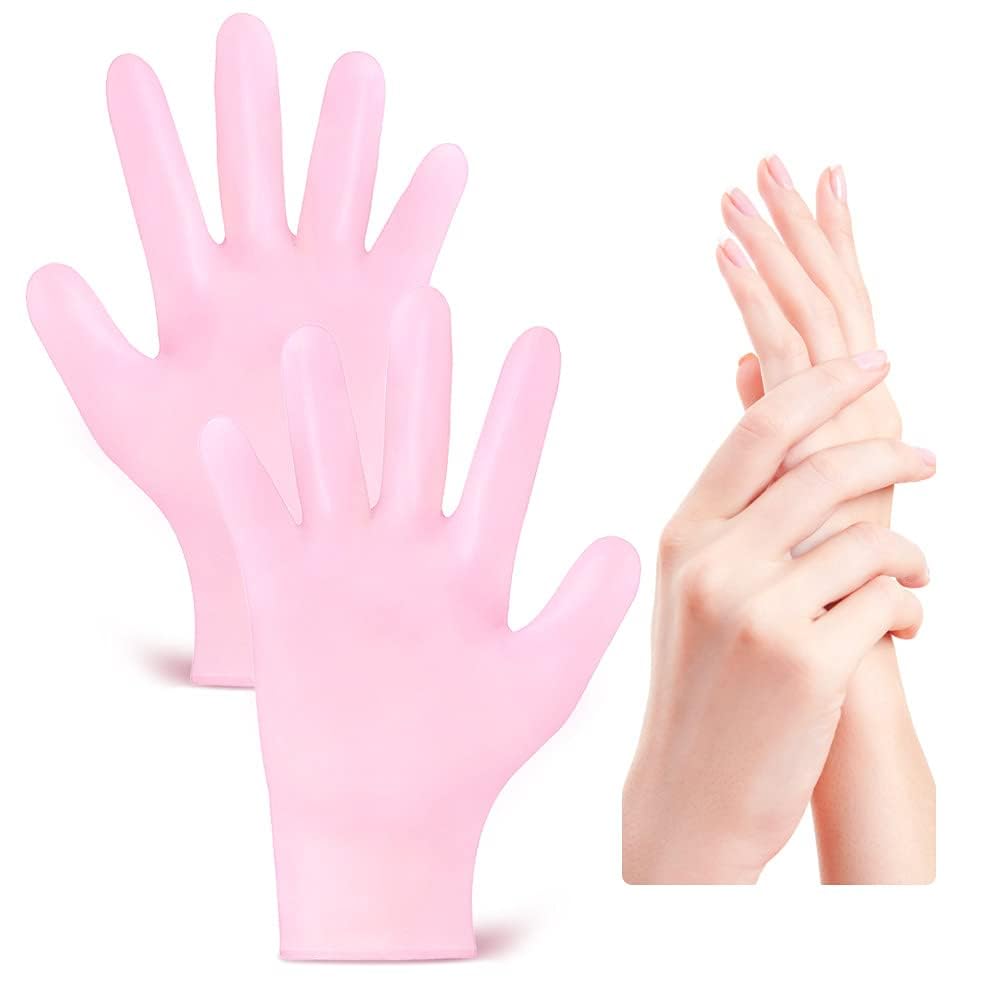 Moisturizing Gloves for Dry Hands Overnight-Hand Spa Gloves for Rough Hands Healing and Beauty-Hand Repair Gloves for Women (Pink)-image-9