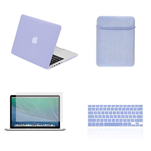 TOP CASE - 4 in 1 Essential Bundle Matte Hard Case,Keyboard Cover,Sleeve Bag,Screen