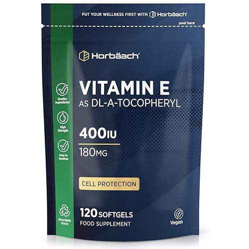 Horbaach Vitamin E Capsules, 400iu, 120 Count