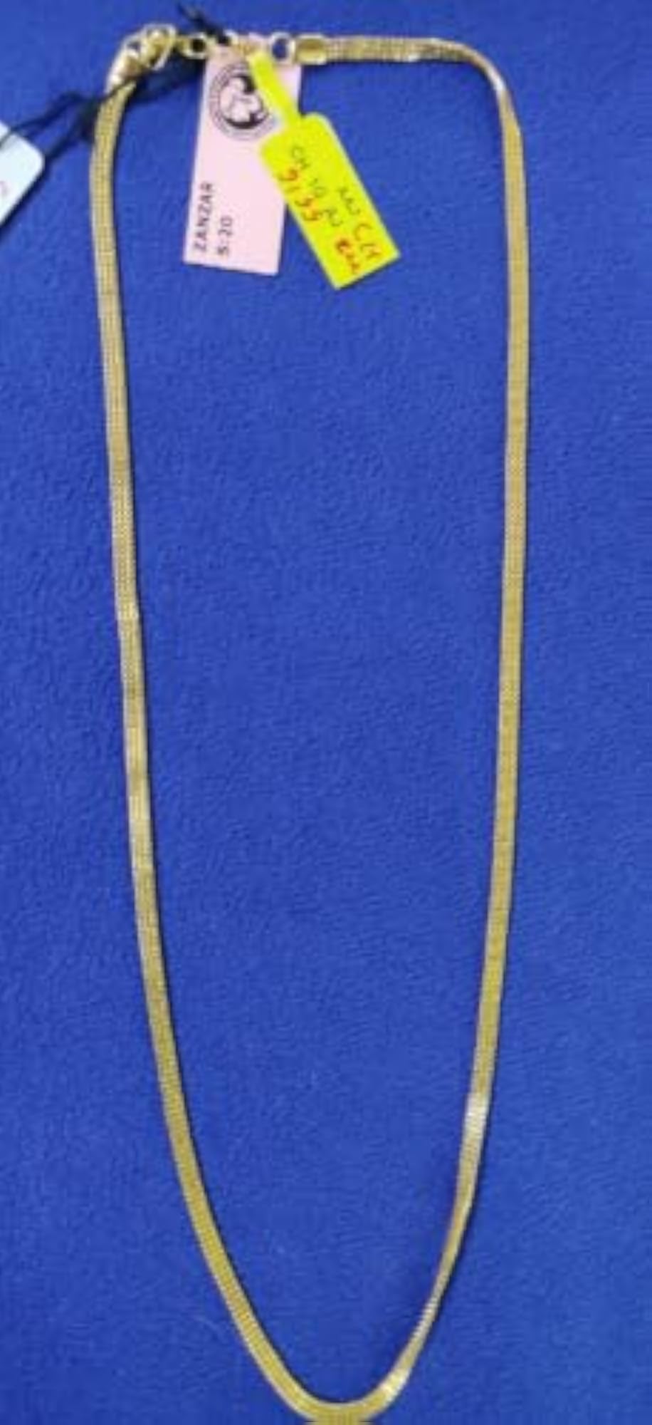 Men's Gold Plated Pleated Chain G CH 98