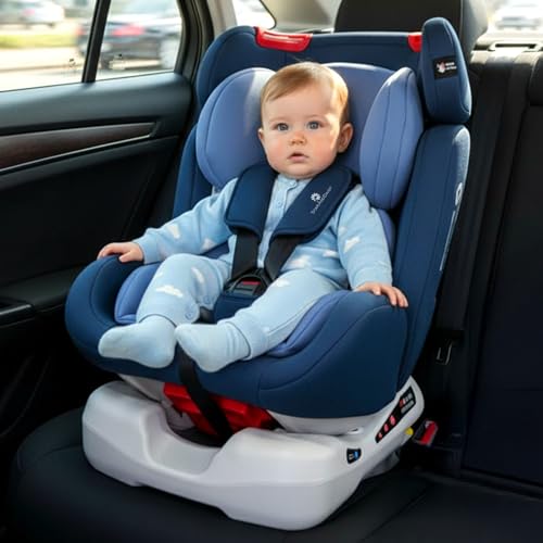 Image of StarAndDaisy Baby Car Seat 0 to 12 Years /Convertible Car Seat for Baby with 5 Points Safety Belt & 3 Lavel Adjustable Reclining /Baby Car seat with Forward & Rearward Facing Mode - Blue