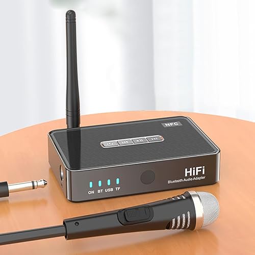 Image of Etzin Bluetooth 5.1 Audio Receiver Transmitter,Wireless Audio Adapter NFC to RCA Stereo Audio Amplifier for Home Music Streaming-EPL-1097WA.