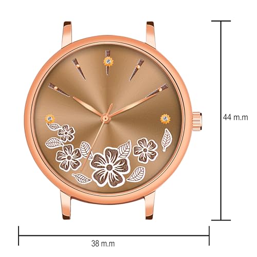Image of Acnos Women's Classic Butterfly Dial Analog Watch with Leather Strap