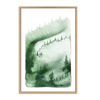 SIGNWIN Framed Canvas Wall Art Abstract Forest Canvas Prints Home Artwork Decoration for Living Room,Bedroom - 16x24 inches