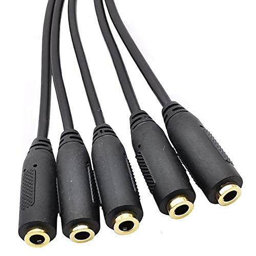 Cable divisor 3.5mm TRRS macho a 5 hembras 1m miniatura 3