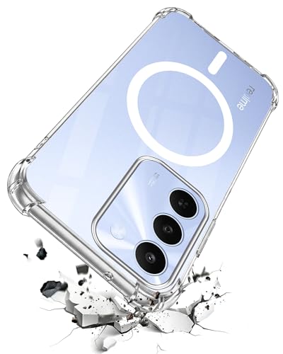 Image of Jkobi Shockproof Crystal-Clear Back Cover for Realme C83 5G (Magsafe Wireless Support | Drop & Camera Protection | Hard Polycarbonate)