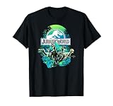 Jurassic World Blue Green Jungle Velociraptor Attack T-Shirt T-Shirt