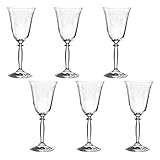 Elegante, stabile Rotweingläser mit Stiel, 200ml Füllmenge, im praktischen 6-er Set, Höhe 22,0cm, Durchmesser 9,5cm