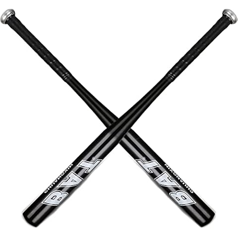 PhiGie 2 Packs 25 Inch Baseball Bat Aluminum Alloy Softball Bat Youth Baseball for Youth Outdoor Sports Traing/Practise/Home (Black) Cover