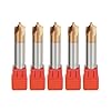 Radius Corner Rounding Cutter End Mill 12mm CNC Carbide Tools R0.3 R1 R2 R3 Inner R Mill Cutter Chamferin -5pcs R0.3 * 4 * 50