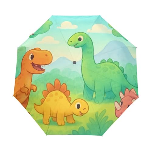 Parapluie pliable automatique GAIREG léger portable imprimé dinosaures femme