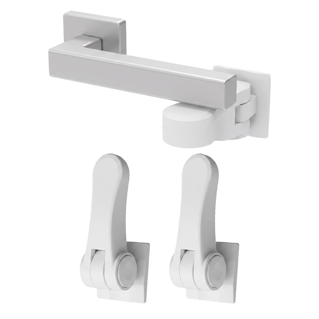 2 Pack Child Proof Door Lever Lock, Lightweight Door Lever Safety Lock for Childproof & Petproof, Baby Safety Locks for Toddlers