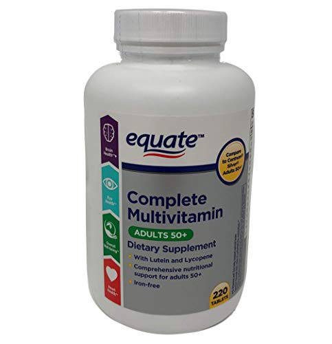 Equate Mature Adult 50+ One Daily Complete Multivitamin Compare to Centrum Silver Â® Adults 50+ 220 Count