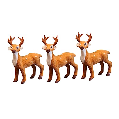Zerodeko 3 STÜCKE Teiliges Plüsch Rentier Weihnachtsdeko...