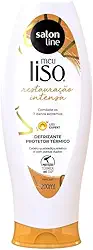 Salon Line, Defrizante Protetor Térmico, Meu Liso, Restauração Intensa, Vegano - Para Cabelos Lisos, 200 ml