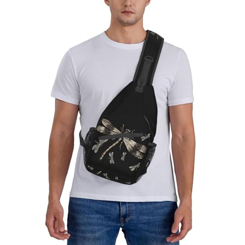 Bolso bandolera unisex casual negro 15.3in x 3.5in x 7.2in miniatura 7