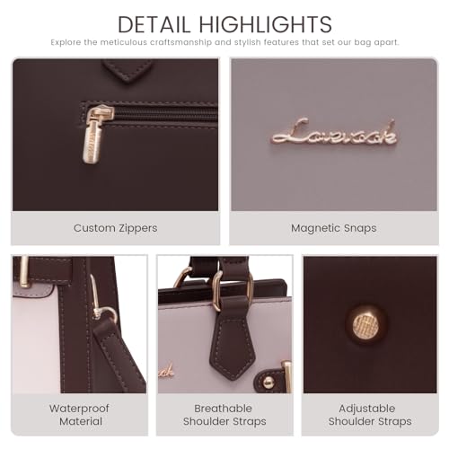 Image of LOVEVOOK Purses and Handbags for Women, Tote Shoulder Bag Satchel Purse and PU Leather Top Handle for ladies