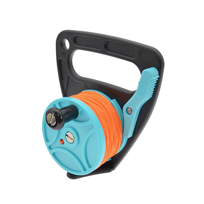 JT-HLM 150ft Scuba Dive Reel with Thumb, High Visibility Diving Reel,48m Diving Finger Spool for Safety Diving Snorkeling (GREEN)