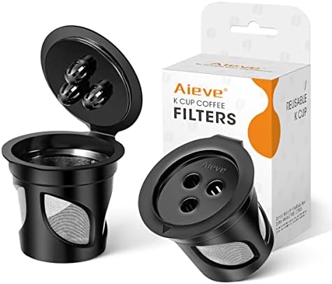 AIEVE Reusable Coffee Pods Compatible with Ninja Dual Brew Coffee Maker, 2 Pack Coffee Filters Single Serve Coffee Maker K Cup Reusable K Cups Replacement for Ninja CFP201 CFP301 CFP400 Dual Brew Pro