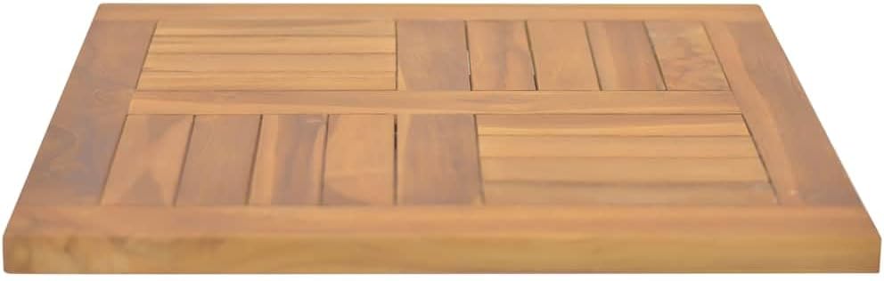 Table Top Teak Solid Teak Wood 19.7 x 19.7 in Durable Table Top Kitchen Furniture Table Parts Tops