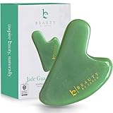 Beauty by Earth Jade Gua Sha Facial Tools - Face Sculpting & Massager Tool for Lymphatic Drainage & Jawline Sculpting, Guasha Tool for Face, Eye Depuffer Skin Care Tools