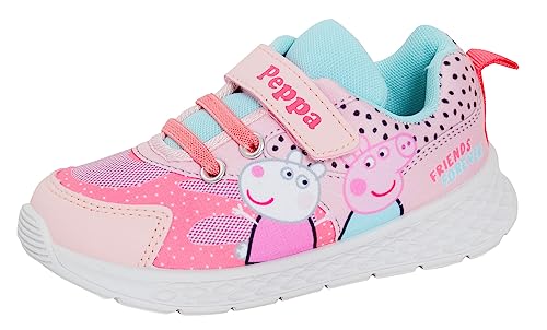 Peppa Pig Zapatillas deportivas para niñas Easy Touch Fasten Plimsolls para niños, Pink, 25 EU