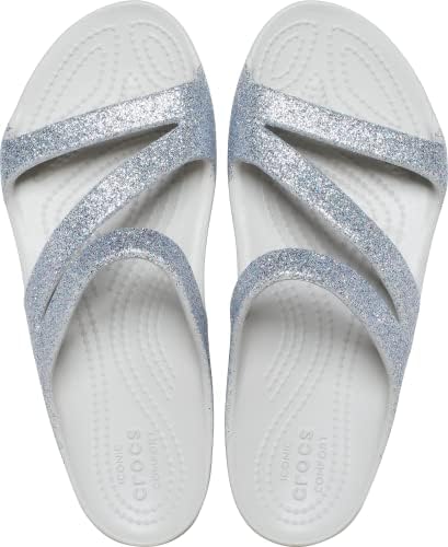 Crocs Women's Kadee Ii Sandals, Silver Glitter, Numeric_9 | Image 3
