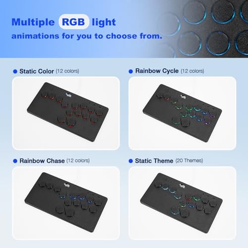 BITFUNX Gaming Keypad, Arcade Stick Ultra S 14Keys All-Button Leverless Controller - Supports SOCD &