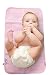 Baby-To-Love Portable Changing Pad, Girl Changing Pad Liners Pink, Baby Girl Burp Cloths (Pink Heart, Bundle)