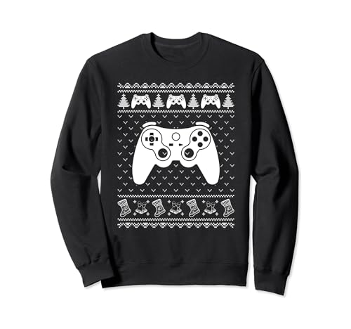 Ugly Sweater Christmas Holiday Design Funny Gaming Xmas Sweatshirt