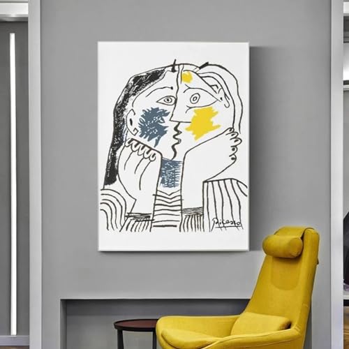 Picasso Le Baiser impression sur toile idee cadeau pour passionnes de deco