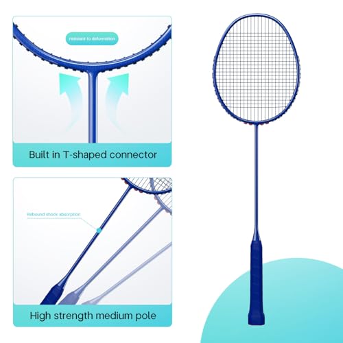 Image of Badminton Racket,Badminton Rackets,Both Offensive and Defensive,Lightweight 75g All Carbon Fiber One-Piece Molded Professional Durable Single Racket,Including 1 Ball Bag