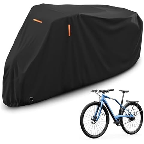 AKEfit Bike Cover, Waterproof Outdoor Bicycle Cover Rain UV Snow Proof with Anti-theft Lock Hole Outside Bike Storage Covers for Mountain Road Electric City Bike-L for 1 Bike Cover