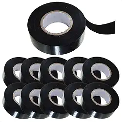 Fita Isolante Elétrica – Kit c/ 10 Unidades, Alta Resistência, Ideal p/Reparos Domésticos e Profissionais