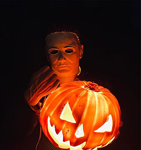 Light Up Michael Myers Statue Halloween Decoration Sam Trick 'R Treat With Pumpkin Horror Movie Garden Gnomes Decor Resin #TOP1