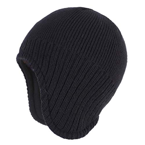 Image of Connectyle Mens Warm Winter Hats Fleece Lined Earflap Hat Daily Beanie Watch Cap