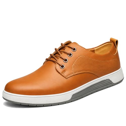 Mens Casual Dress Sneakers Leather Shoes Men Lace-Up Oxfords